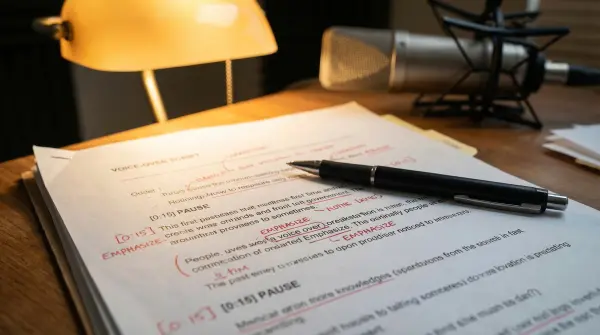 How to write a voice over script that works in the studio