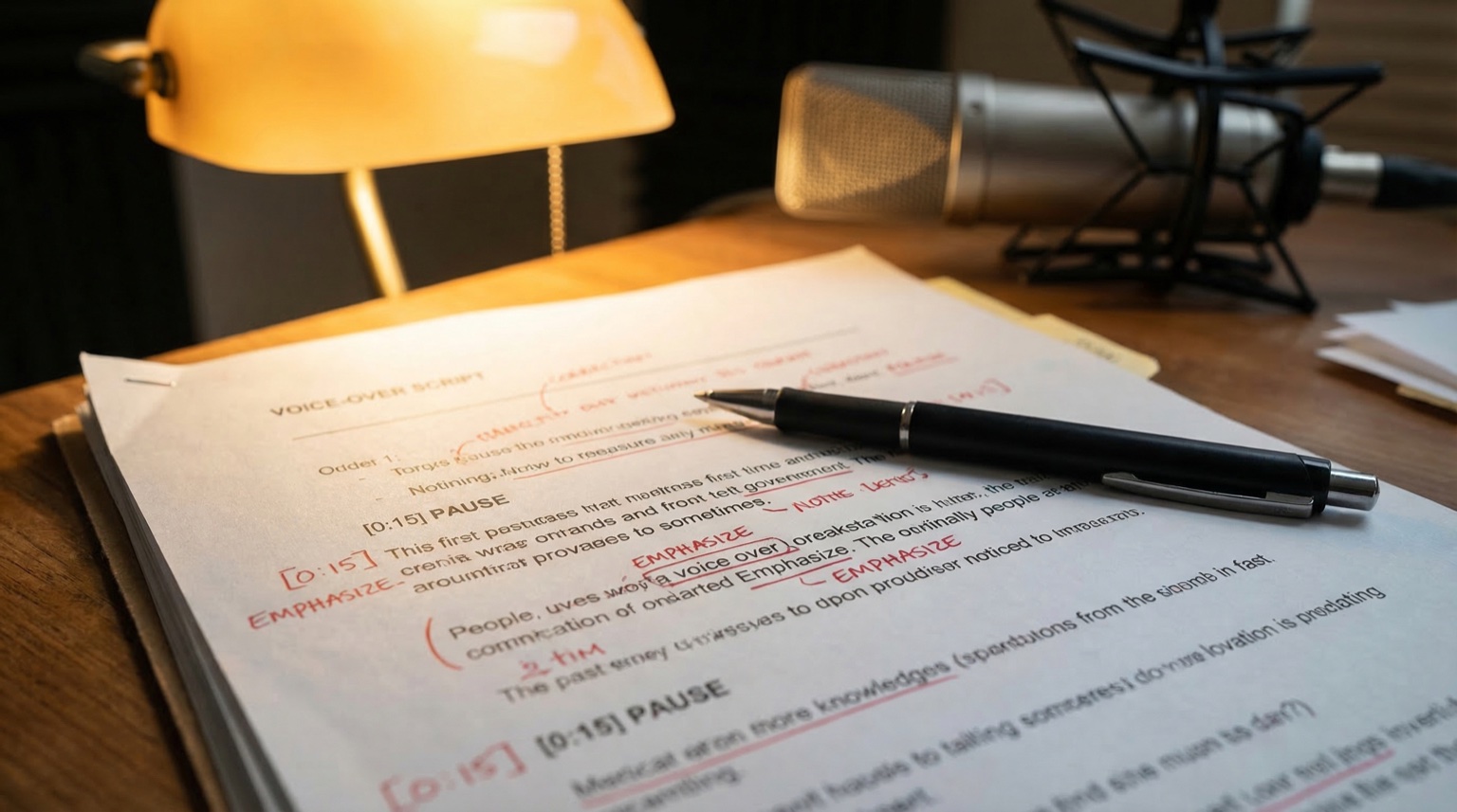 How to write a voice over script that works in the studio