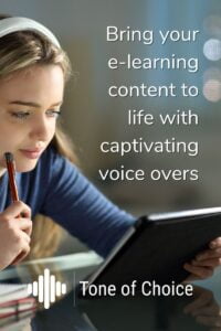 Bring your e-learning content to life with captivating voice overs